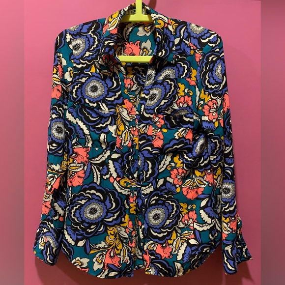 Express Tops - Express Shirt Multicolor Shirt Full Sleeve Shirt Floral print shirt Size US SP
